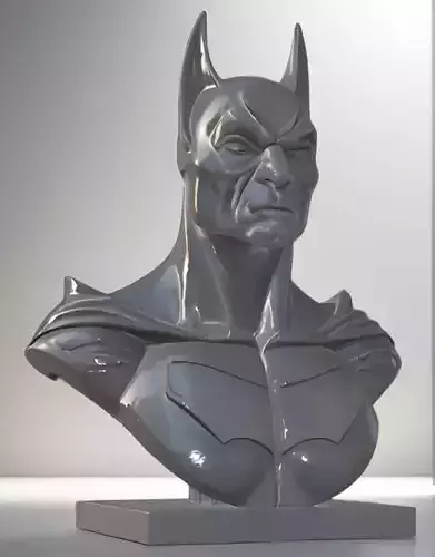 Bat Bust 3D Model - STL Printable Gothic Decor