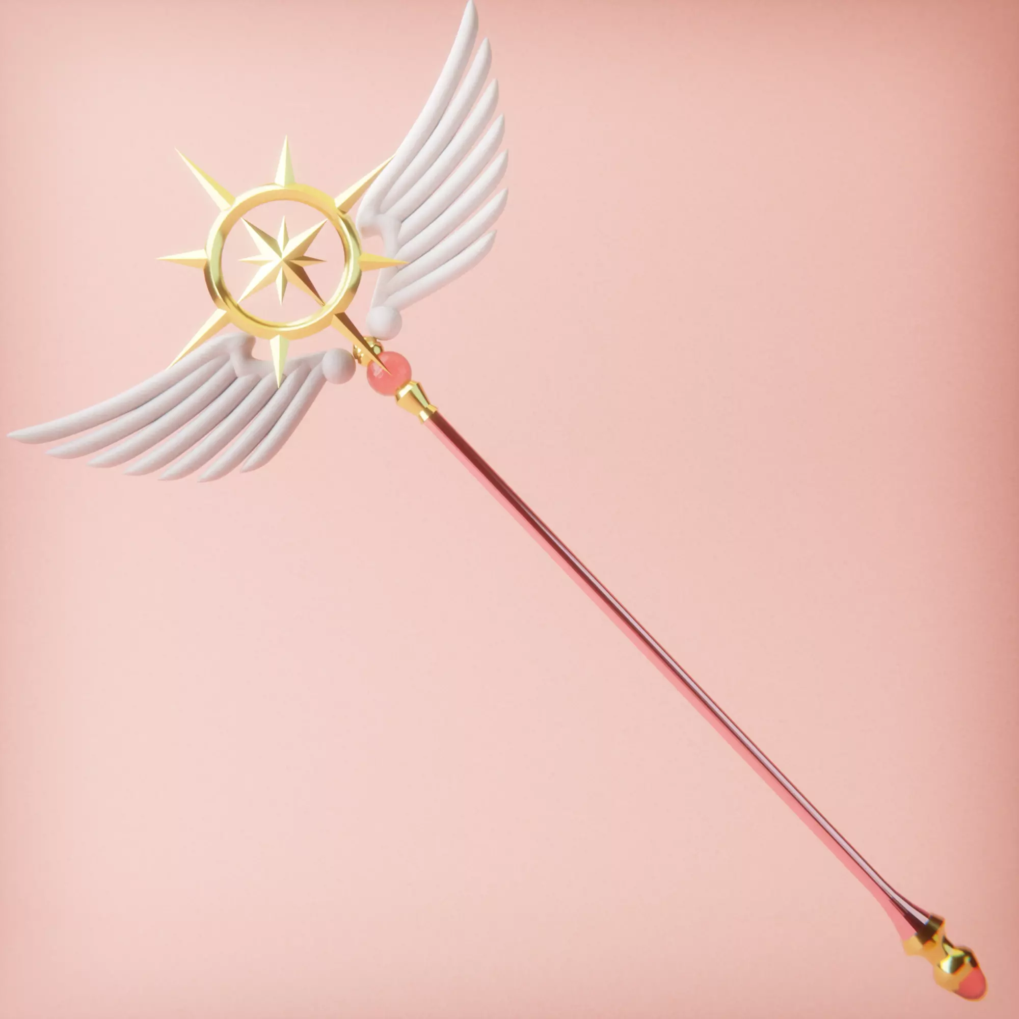 cardcaptor sakura cosplay sealing wand  3D print model_2