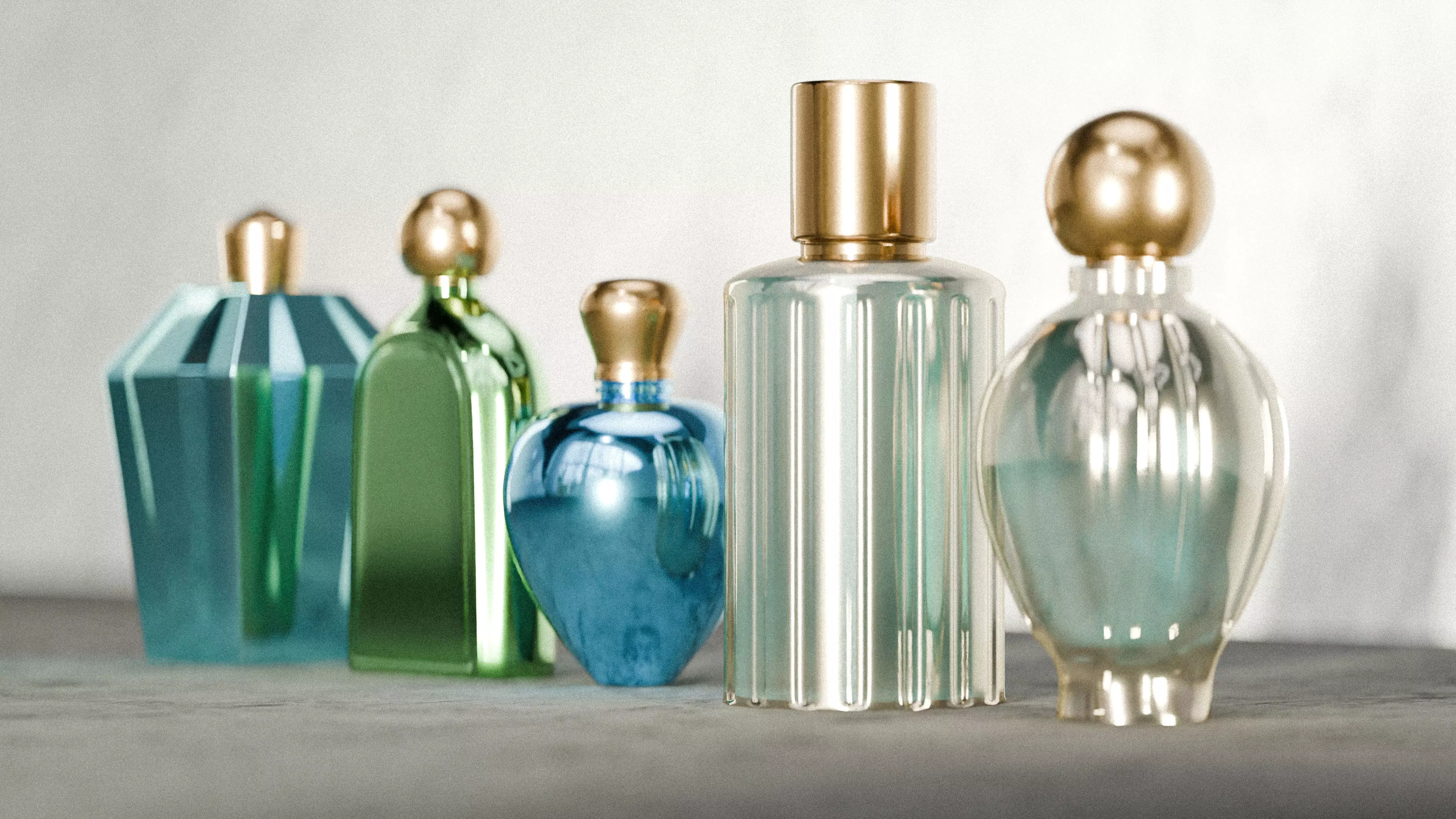 Modern Perfume Bottles for Branding Projects 3D model_2