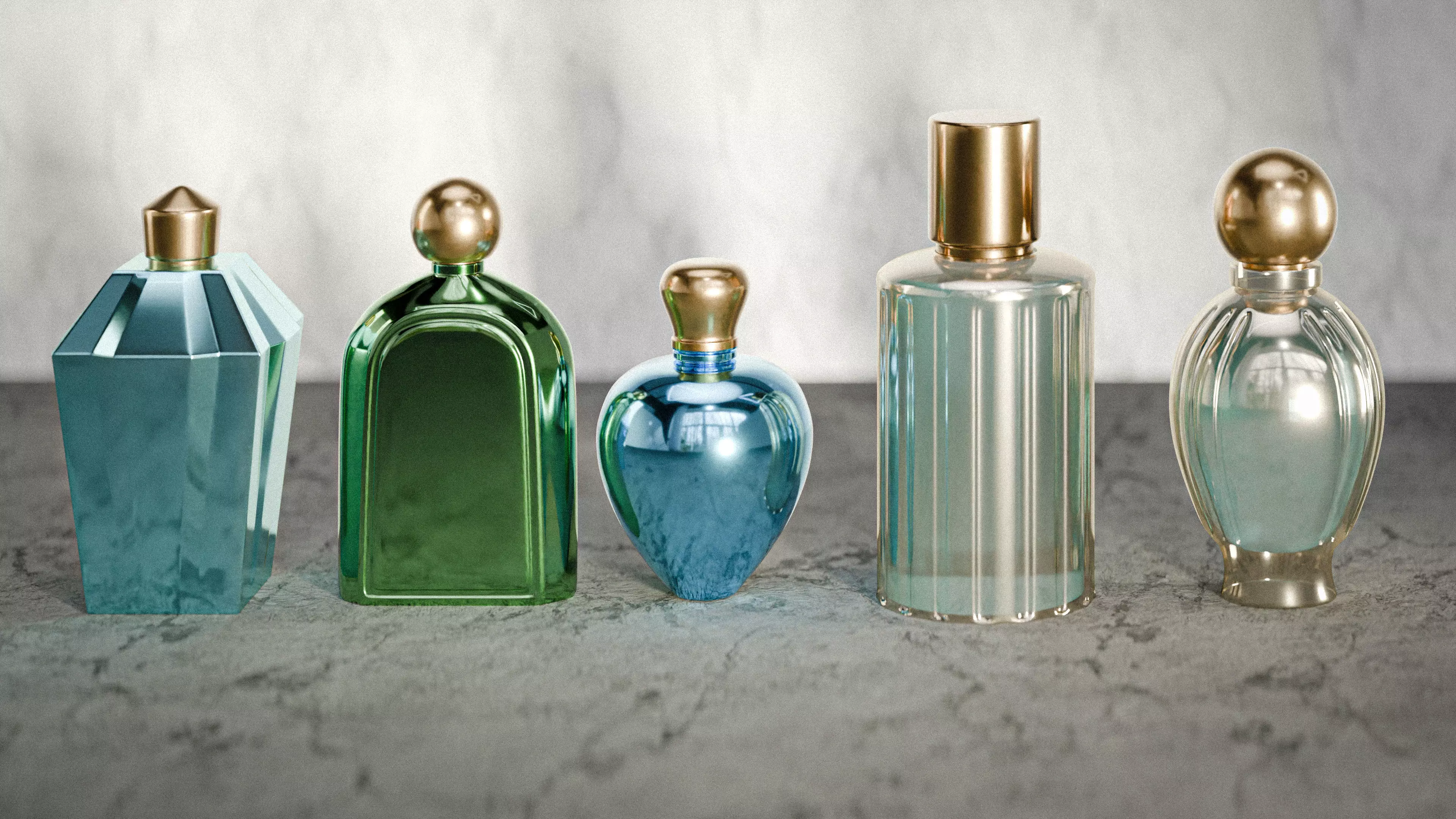 Modern Perfume Bottles for Branding Projects 3D model_0