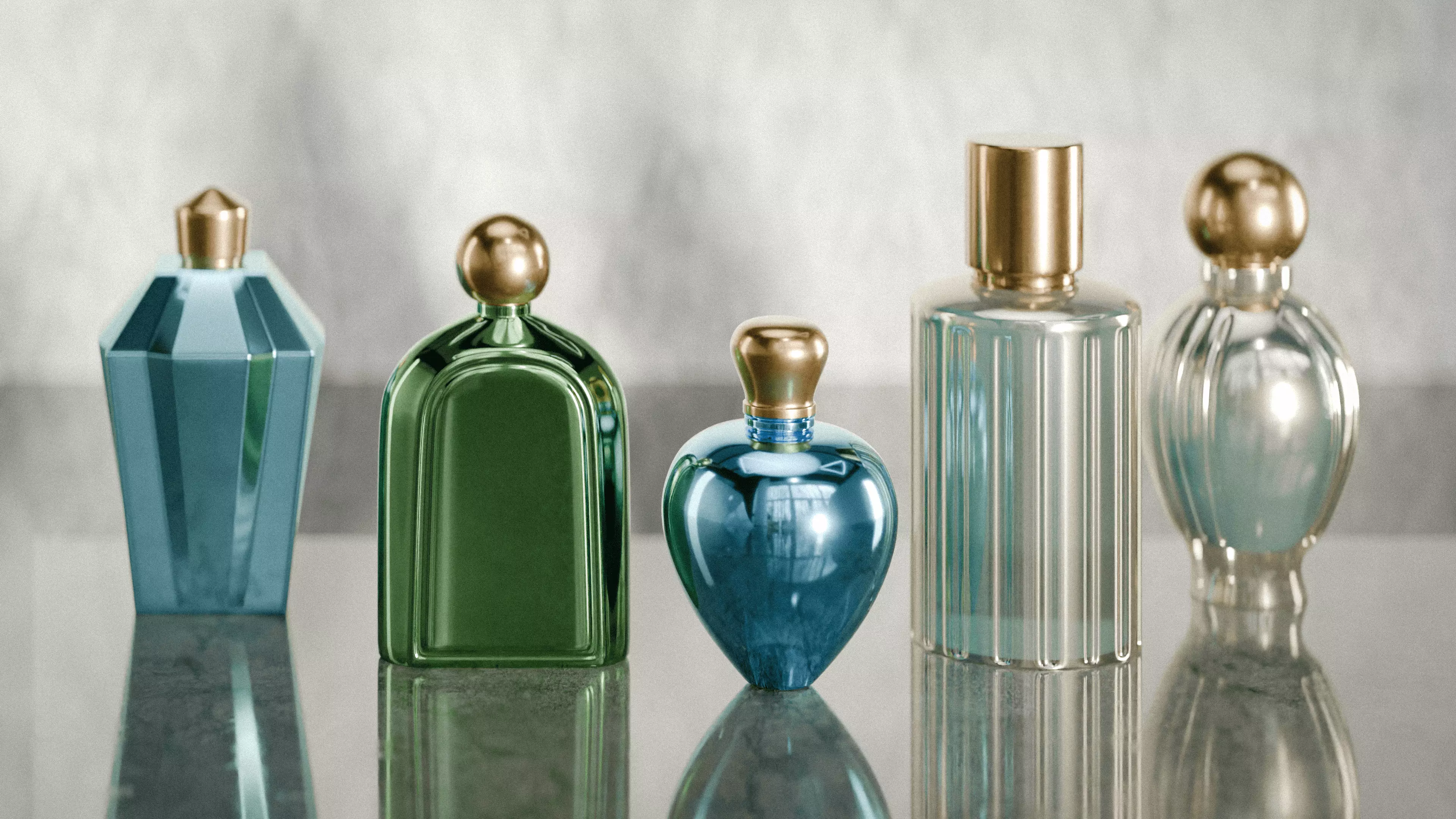 Modern Perfume Bottles for Branding Projects 3D model_3