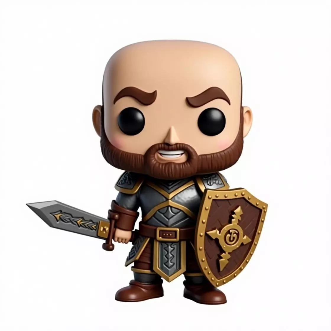 Chibi Knight with Sword and Shield 3D Model Low-poly 3D model_0