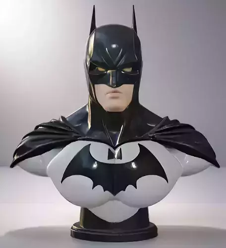 Batman Bust 3D Model - STL Printable DC Comics Hero