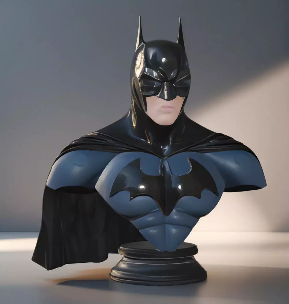 Batman Bust 3D Model - STL Printable DC Comics Hero 3D print model_0