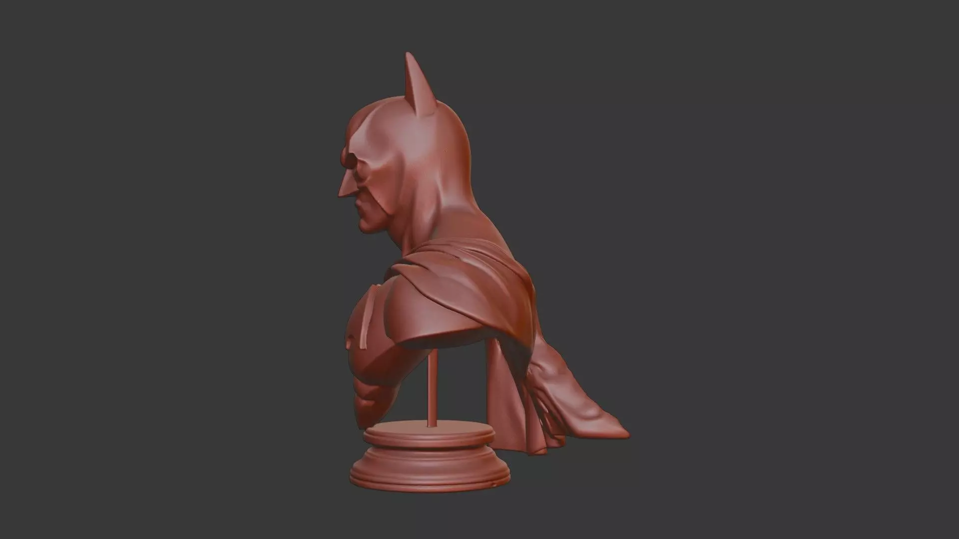 Batman Bust 3D Model - STL Printable DC Comics Hero 3D print model_3