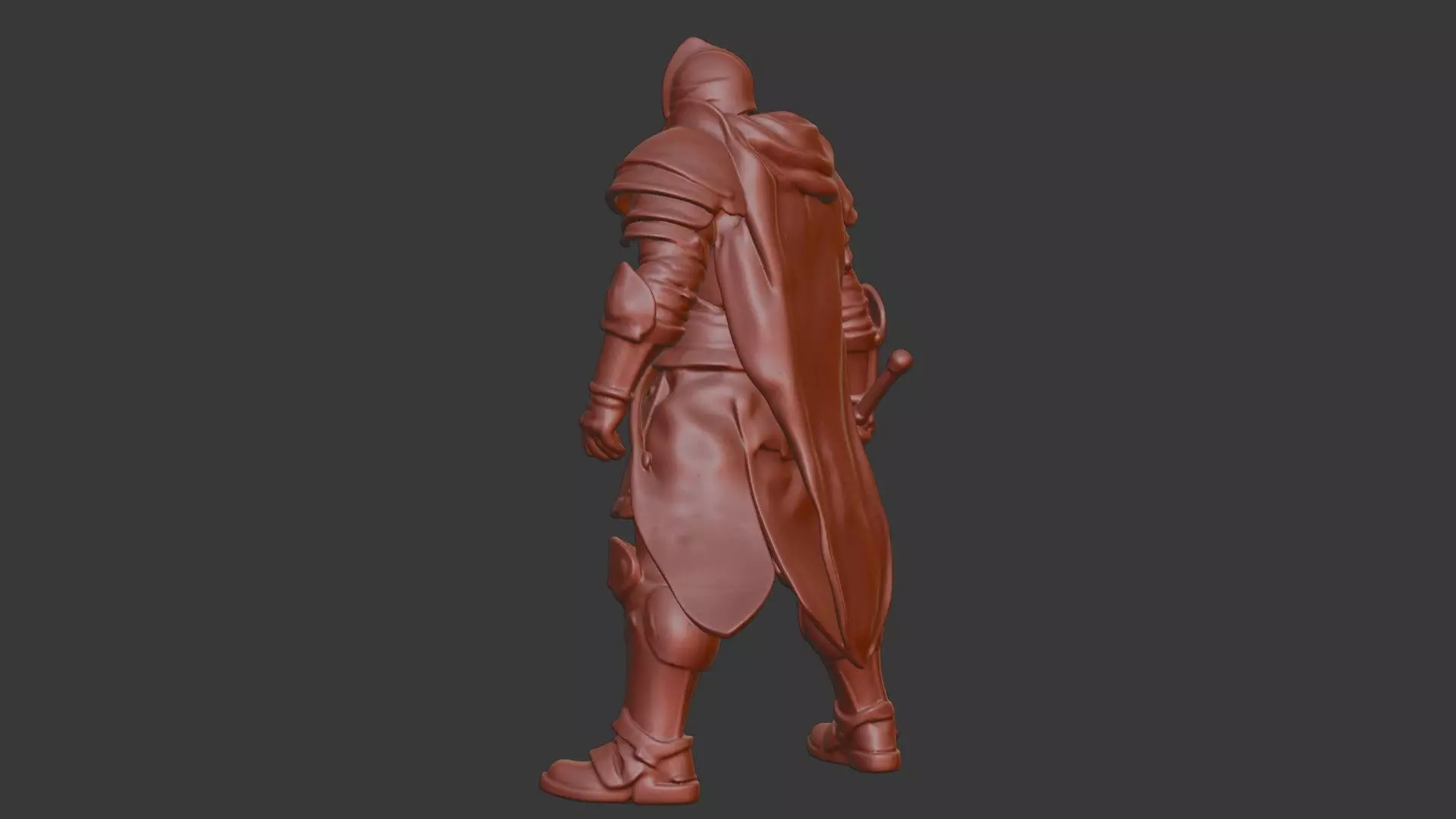 Battle-Worn Hero Bust 3D Model - STL Printable Fantasy Character 3D print model_3