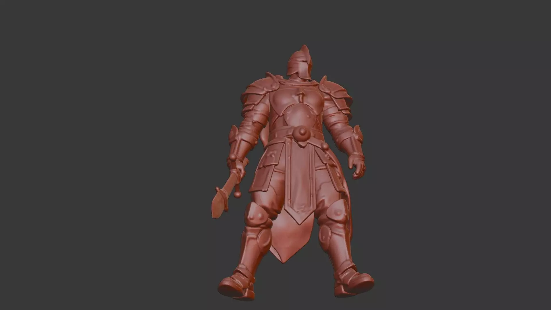 Battle-Worn Hero Bust 3D Model - STL Printable Fantasy Character 3D print model_6