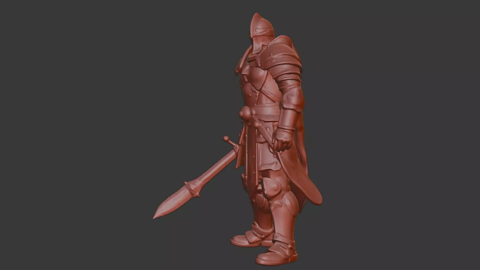 Battle-Worn Hero Bust 3D Model - STL Printable Fantasy Character 3D print model_7