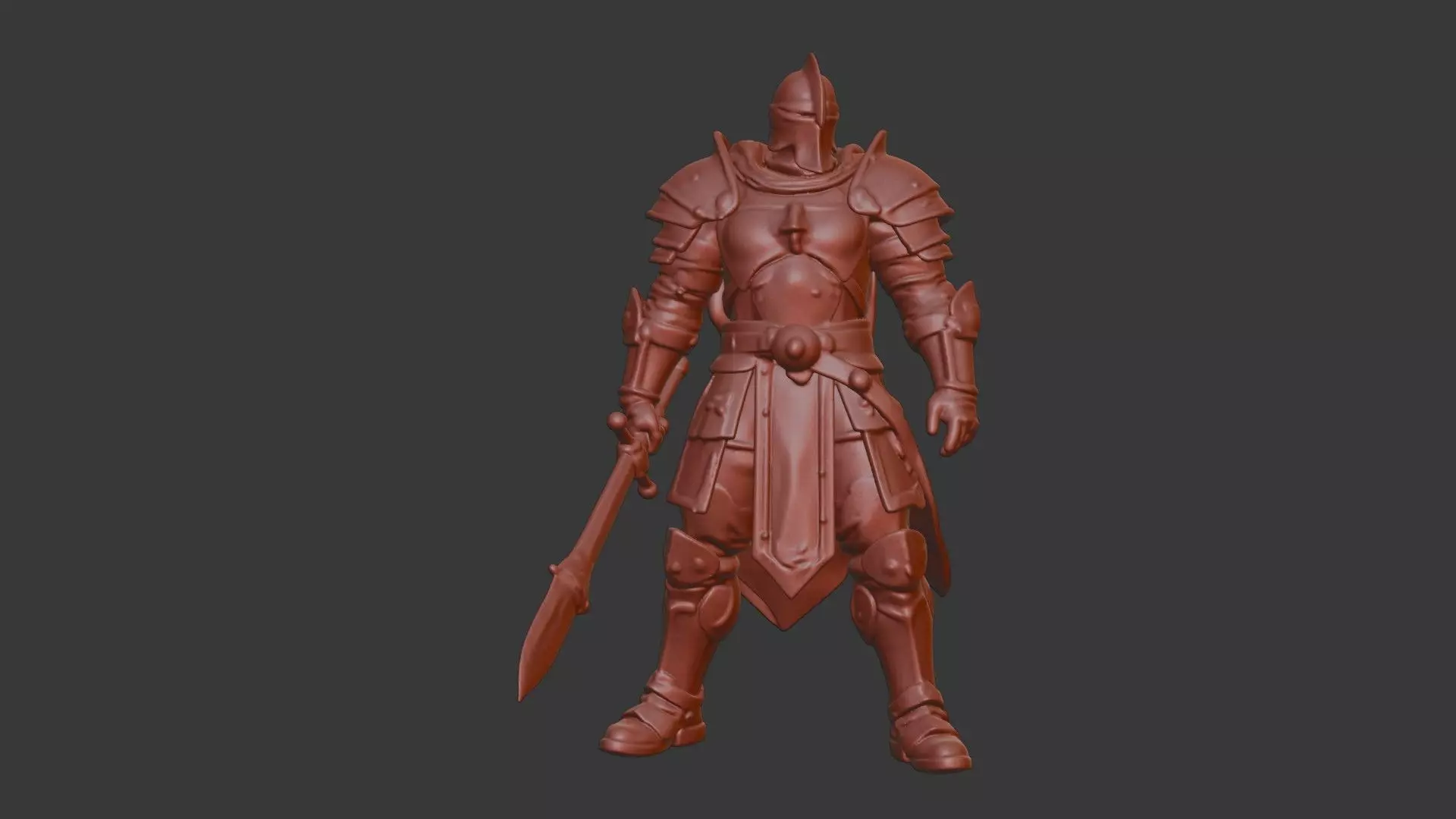 Battle-Worn Hero Bust 3D Model - STL Printable Fantasy Character 3D print model_1