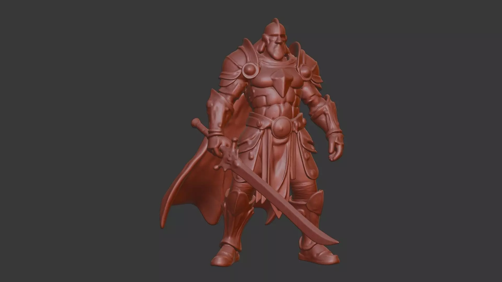 Battle-Worn Hero Bust 3D Model - STL Printable Fantasy Character 3D print model_2