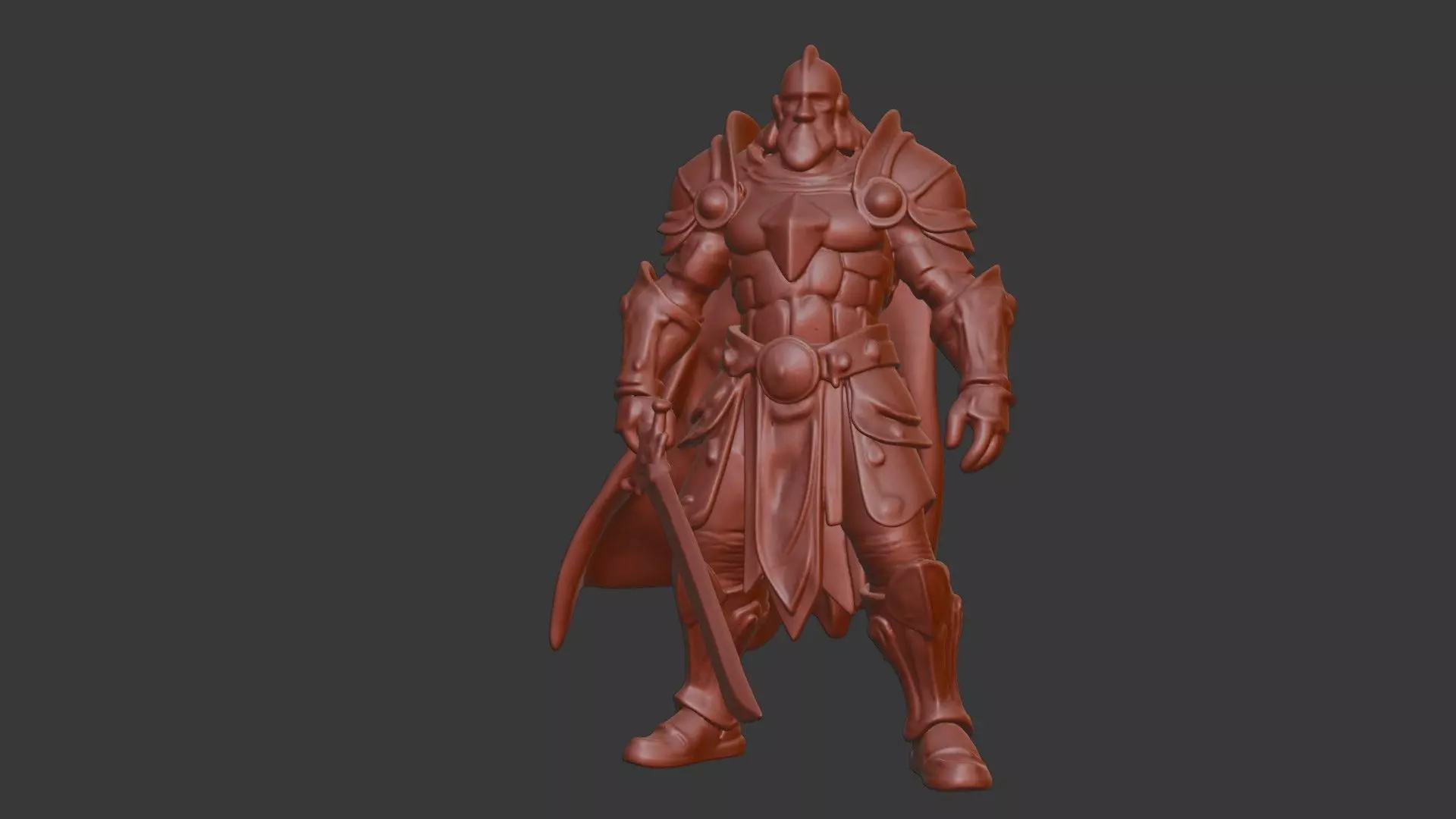 Battle-Worn Hero Bust 3D Model - STL Printable Fantasy Character 3D print model_7