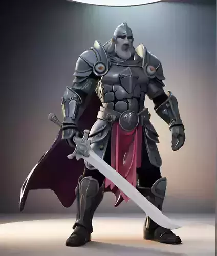 Battle-Worn Hero Bust 3D Model - STL Printable Fantasy Character