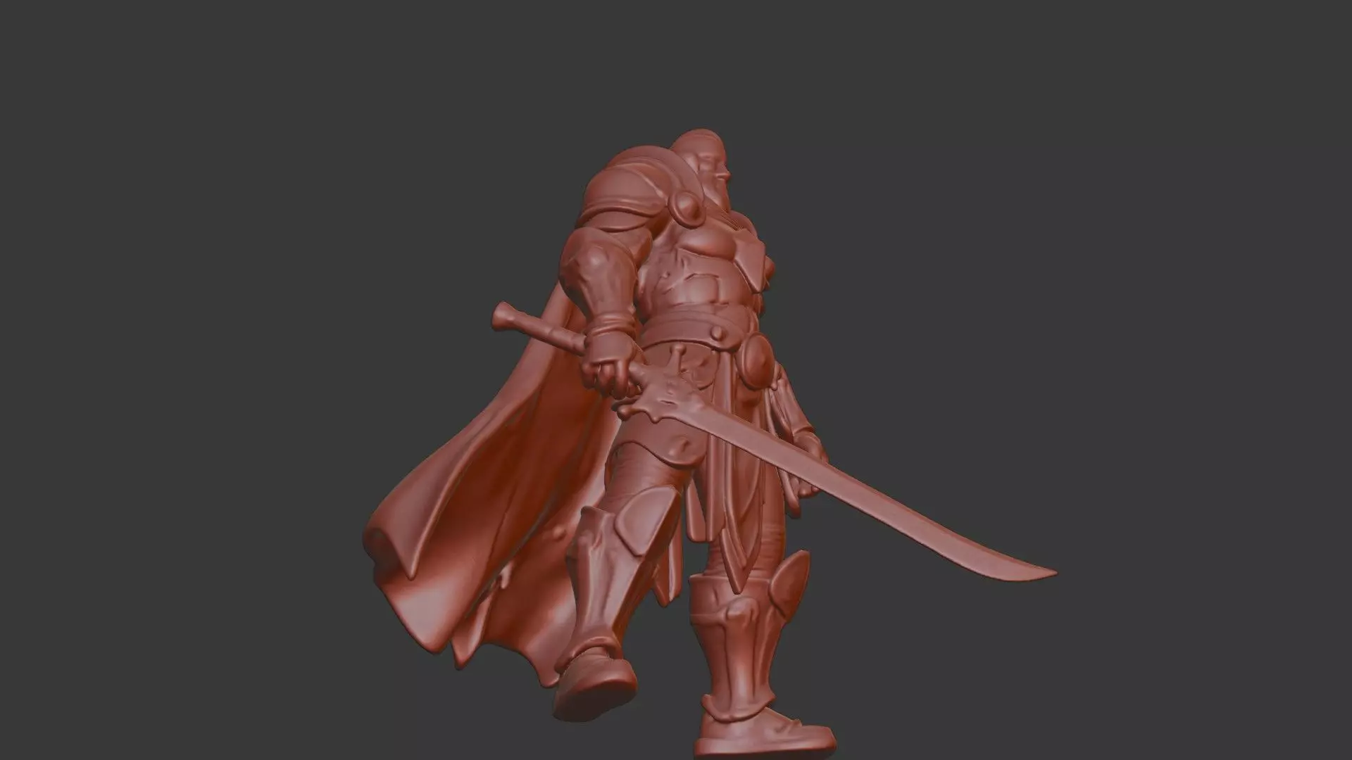 Battle-Worn Hero Bust 3D Model - STL Printable Fantasy Character 3D print model_6
