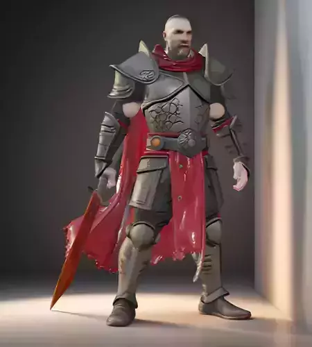 Battle-Worn Hero Bust 3D Model - STL Printable Fantasy Character