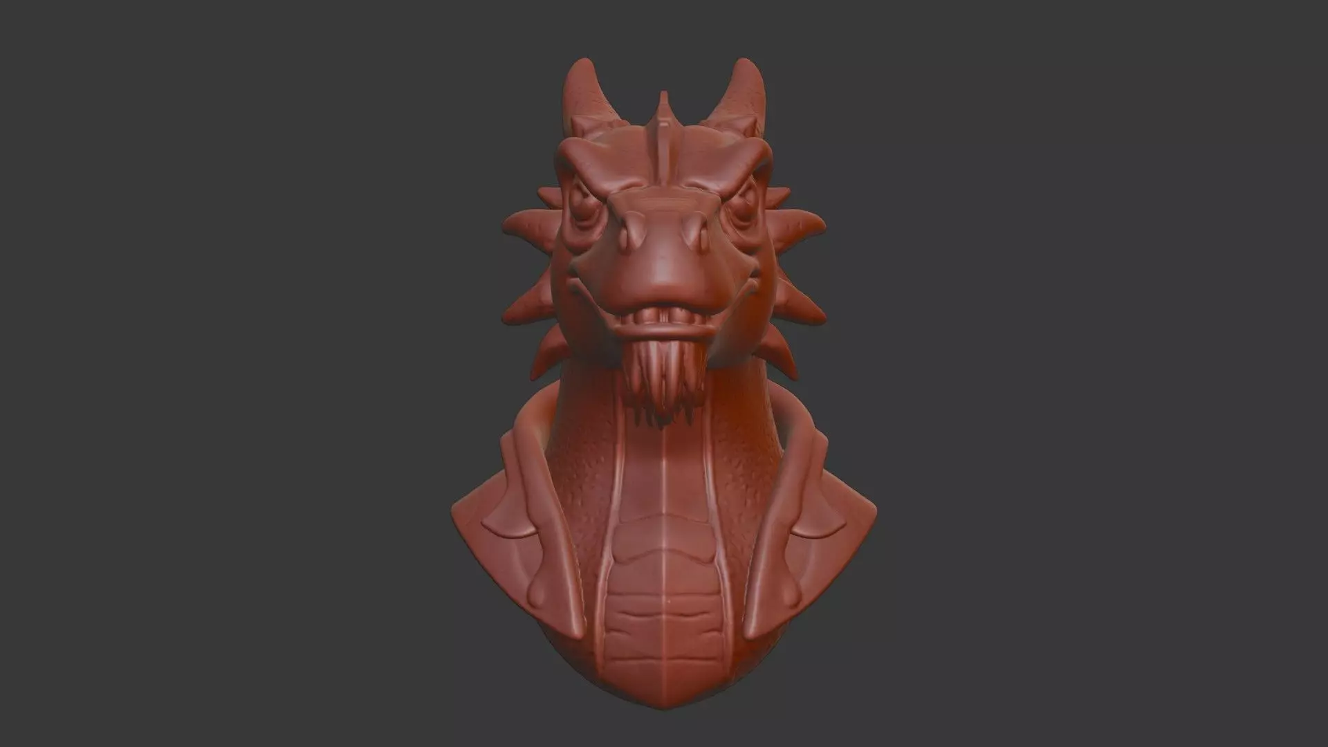 Dragon Bust 3D Model - STL Printable Mythical Creature 3D print model_2