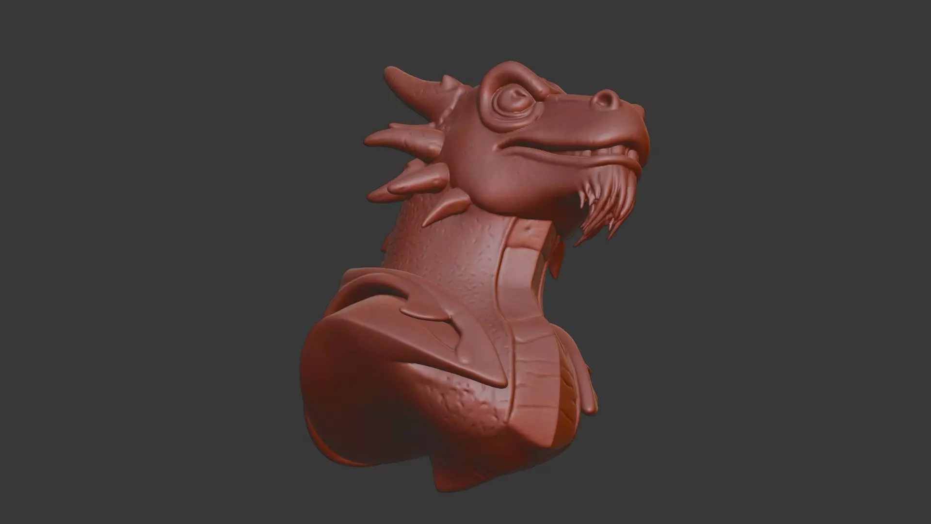 Dragon Bust 3D Model - STL Printable Mythical Creature 3D print model_6