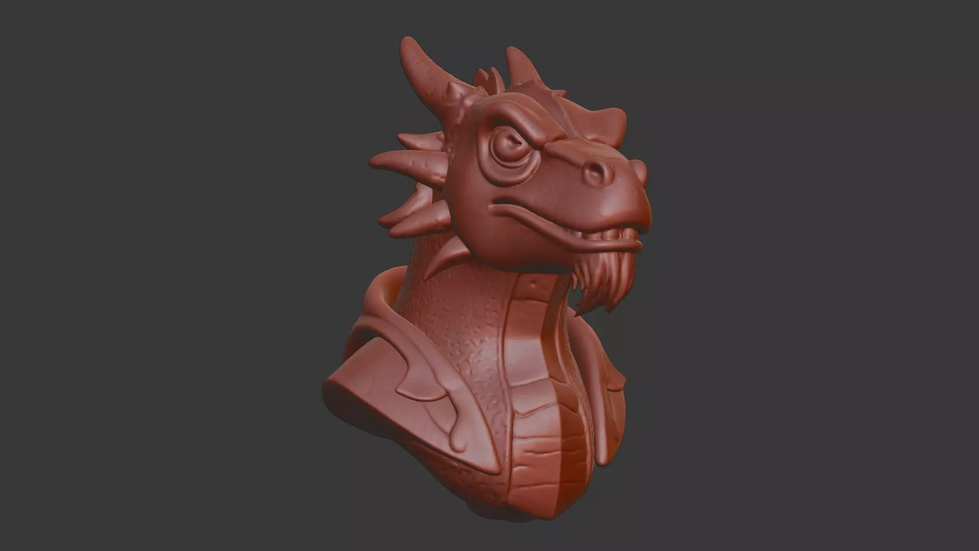 Dragon Bust 3D Model - STL Printable Mythical Creature 3D print model_1