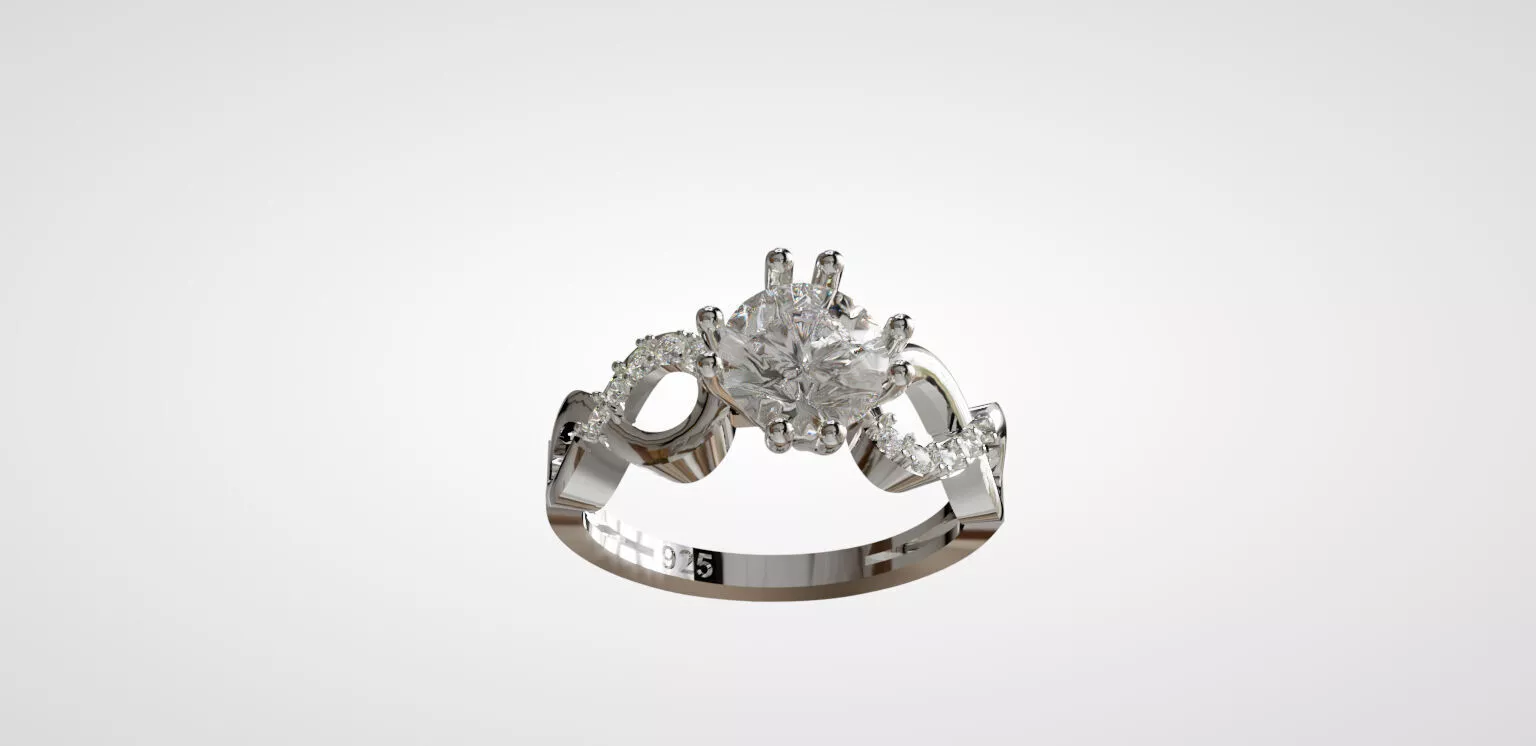 eternity engagement ring 3D print model