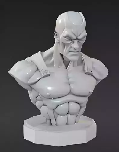 Black Bolt Bust 3D Model - STL Printable Marvel Character