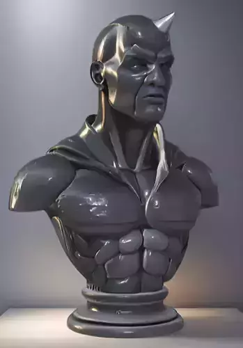 Black Bolt Bust 3D Model - STL Printable Marvel Character