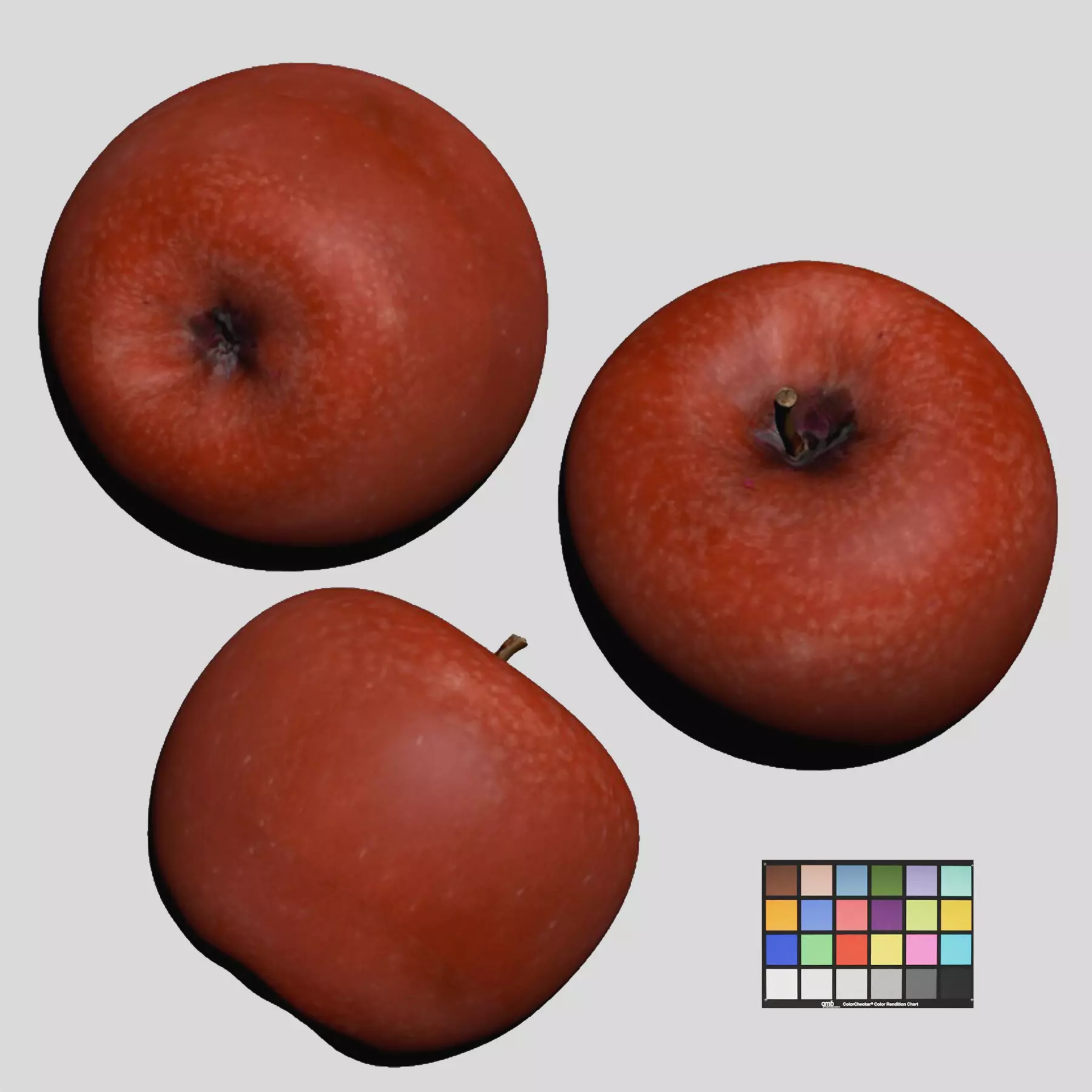 Red Apple Low-poly 3D model_8