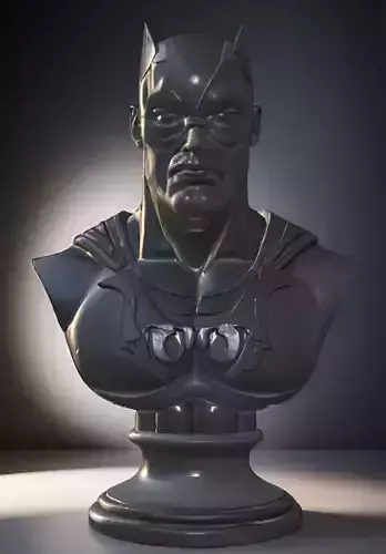 Black Bolt Bust 3D Model - STL Printable Marvel Character