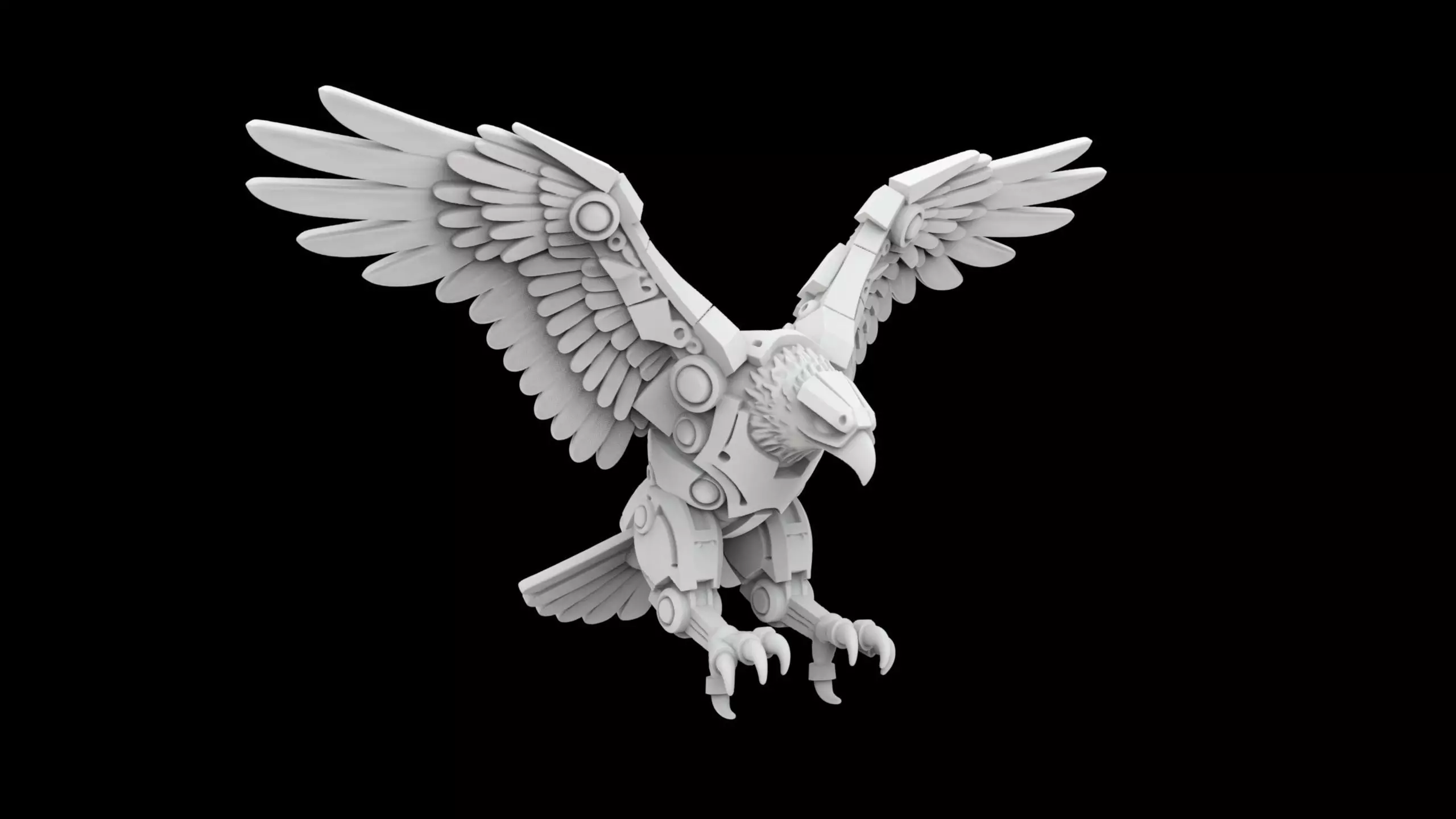 Mech Eagle Model 3D Print 3D print model_6
