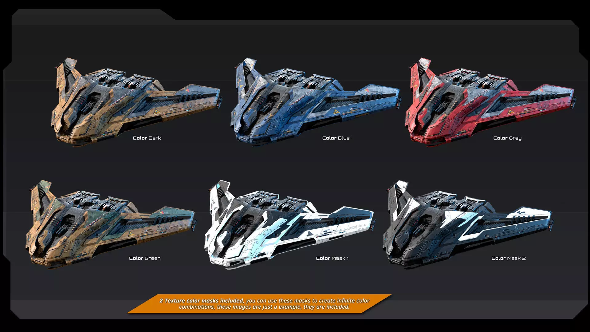 STARSHIPS - Pack07 Low-poly 3D model_24