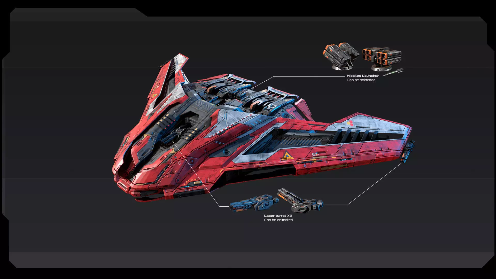 STARSHIPS - Pack07 Low-poly 3D model_23