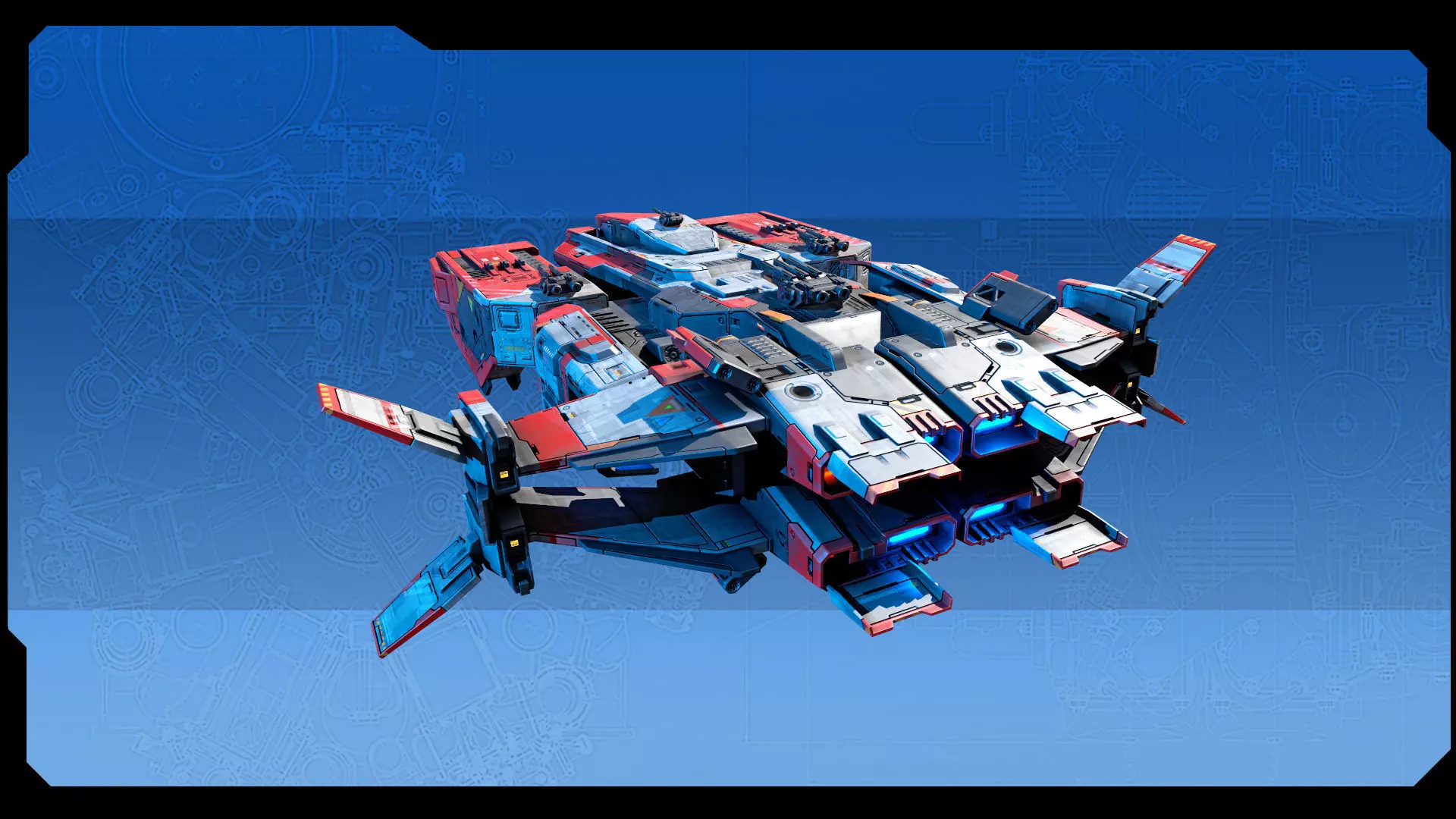 STARSHIPS - Pack07 Low-poly 3D model_15