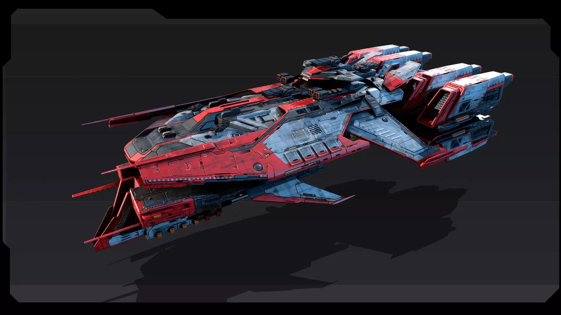 STARSHIPS - Pack07 Low-poly 3D model_9