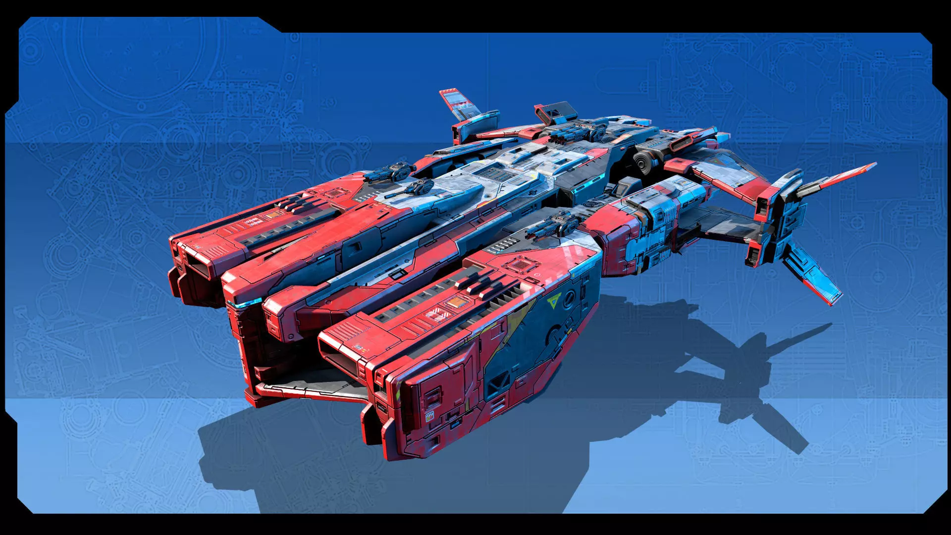 STARSHIPS - Pack07 Low-poly 3D model_13