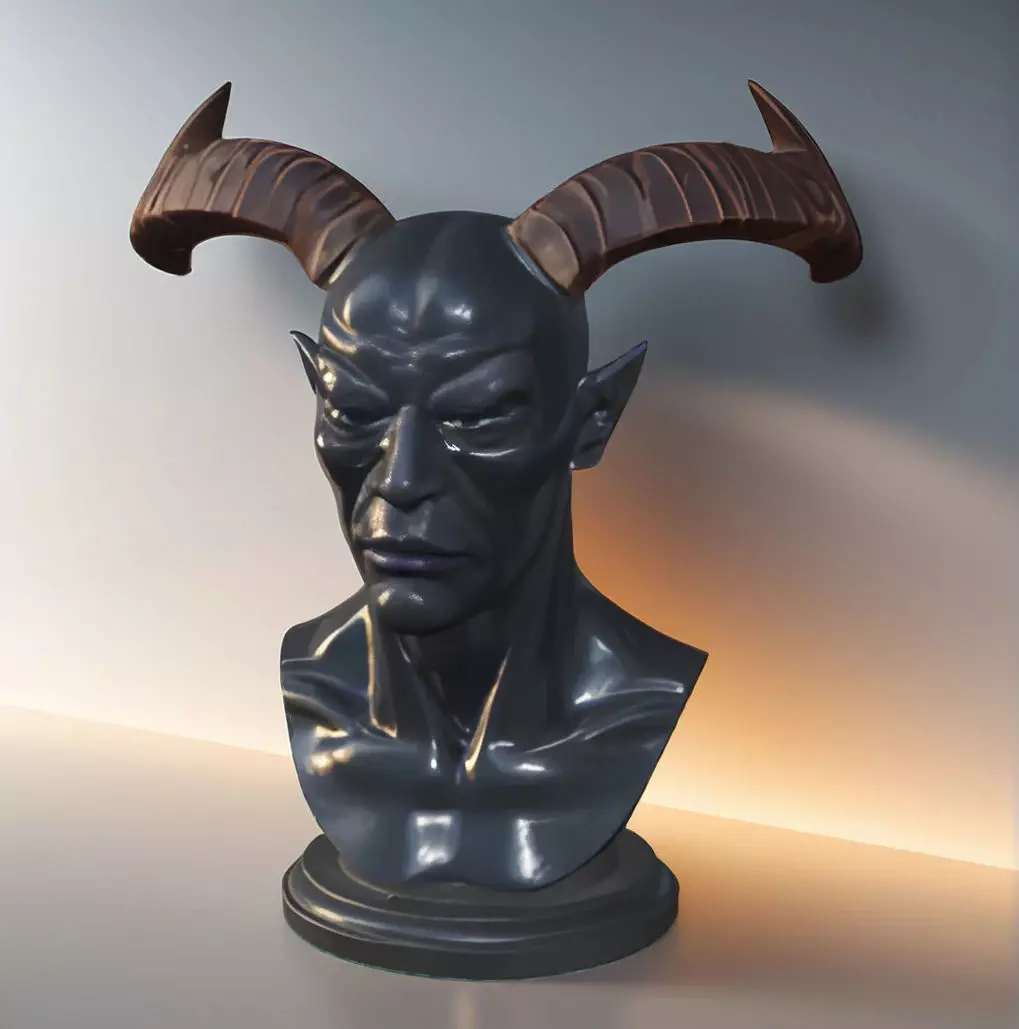 Blackheart Hero Bust 3D Model - STL Printable Marvel Character 3D print model_0