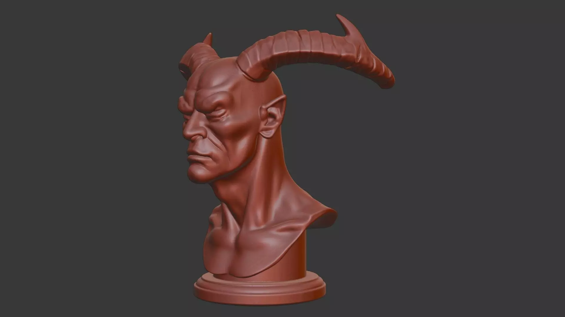 Blackheart Hero Bust 3D Model - STL Printable Marvel Character 3D print model_2