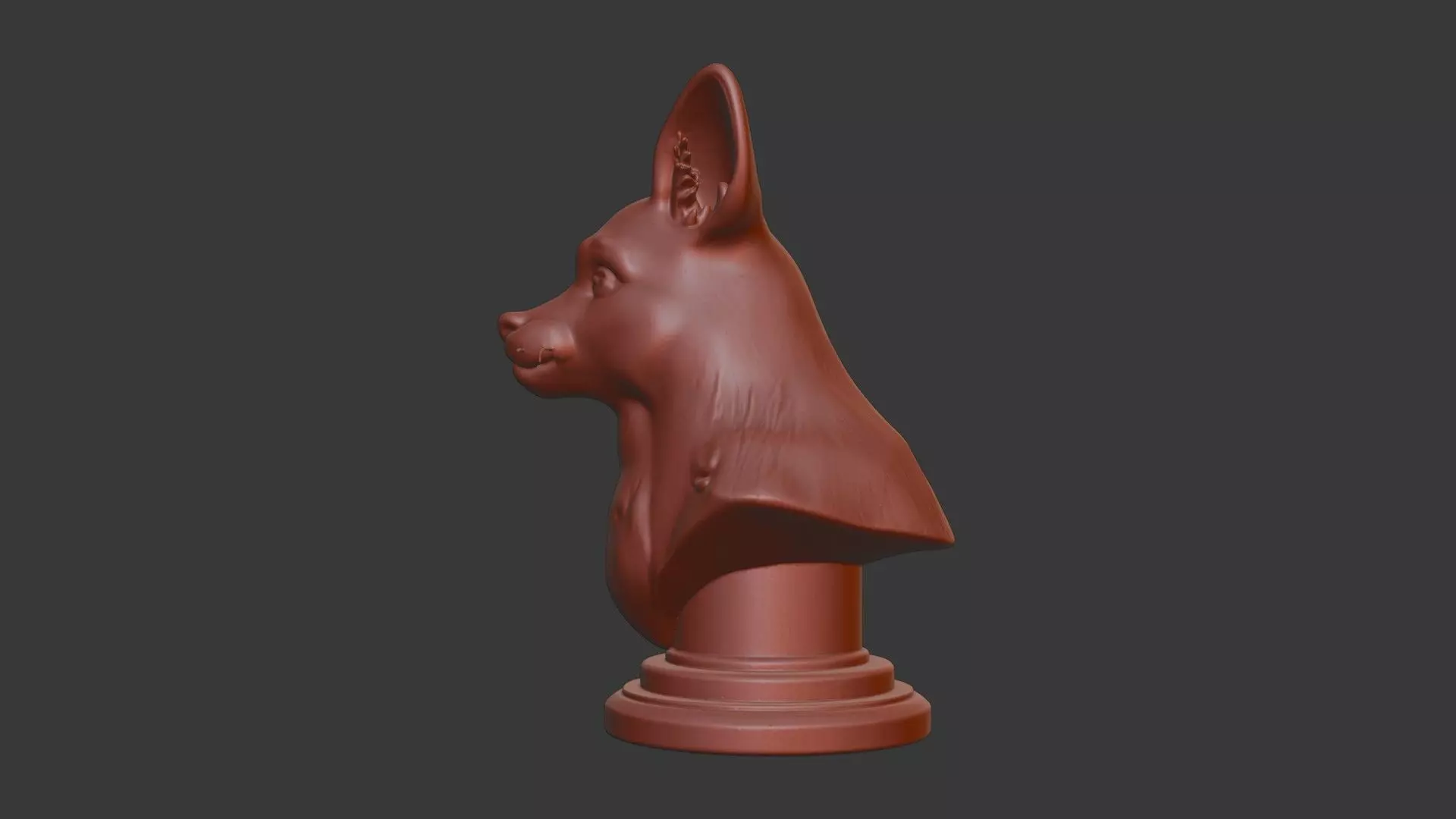 Bobcat Bust 3D Model - STL Printable Wildlife Animal 3D print model_3