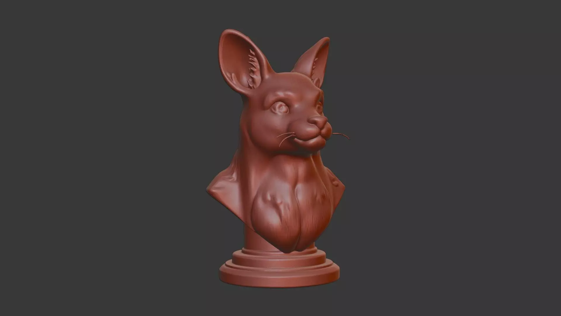 Bobcat Bust 3D Model - STL Printable Wildlife Animal 3D print model_1