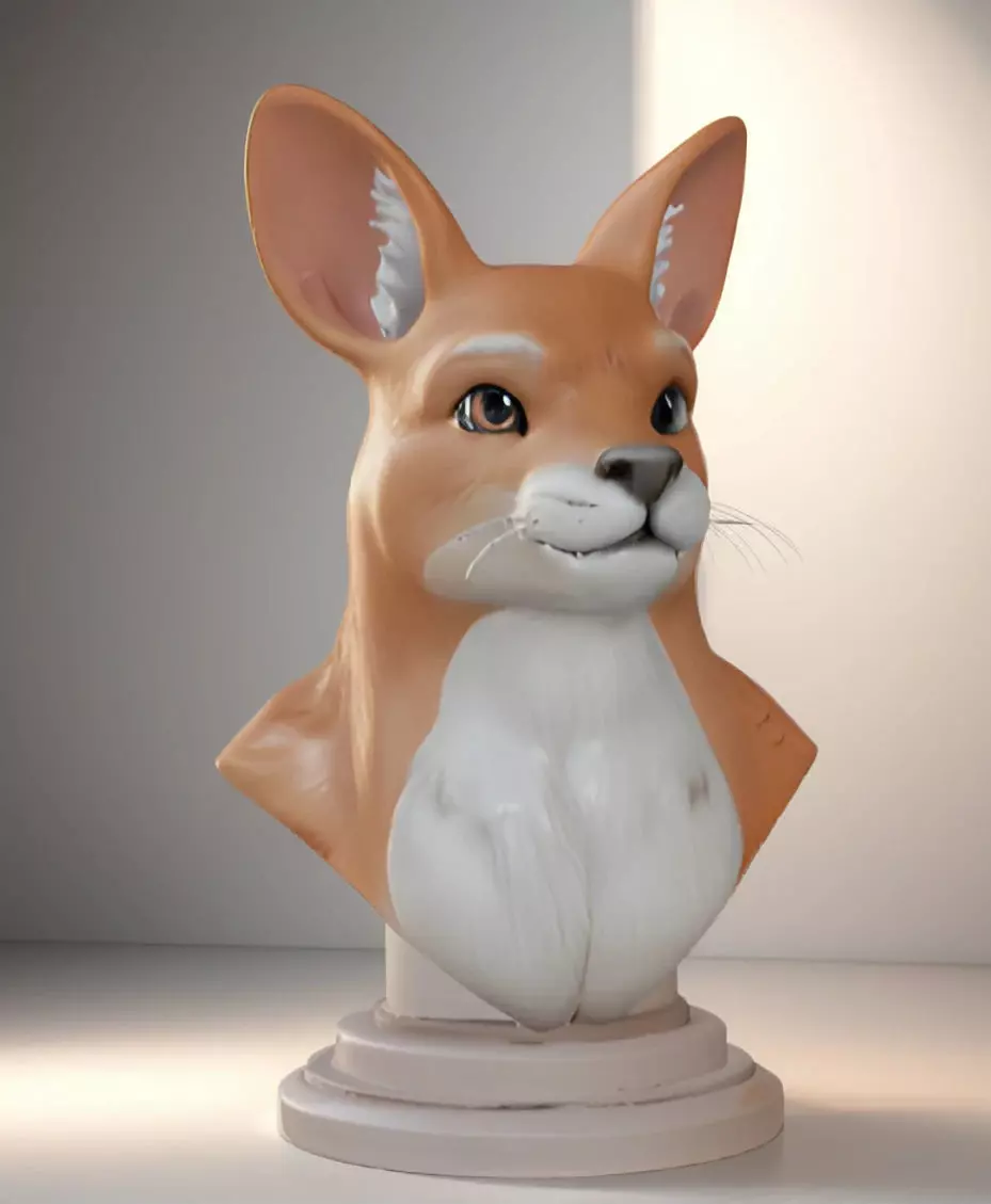 Bobcat Bust 3D Model - STL Printable Wildlife Animal 3D print model_0