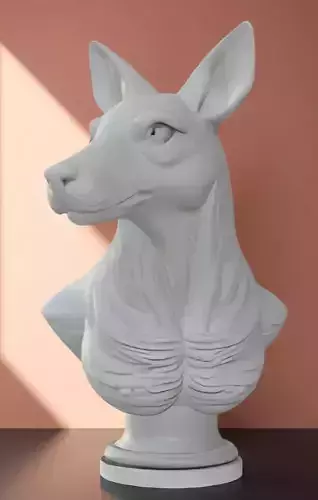 Bobcat Bust 3D Model - STL Printable Wildlife Animal