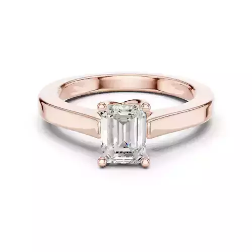 Solitaire Emerald Diamond Engagement Wedding Ring 3DM STL Video