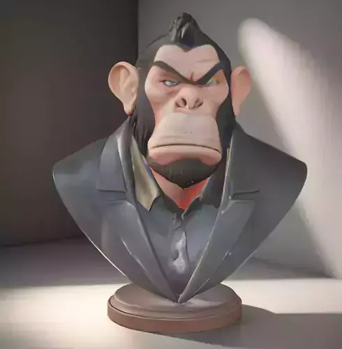 Bored Ape Bust 3D Model - STL Printable NFT Character