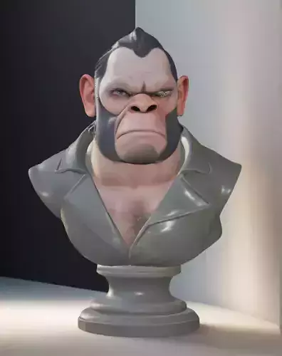 Bored Ape Bust 3D Model - STL Printable NFT Character