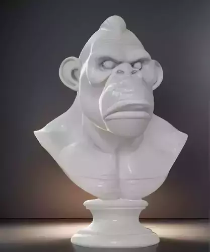 Bored Ape Bust 3D Model - STL Printable NFT Character