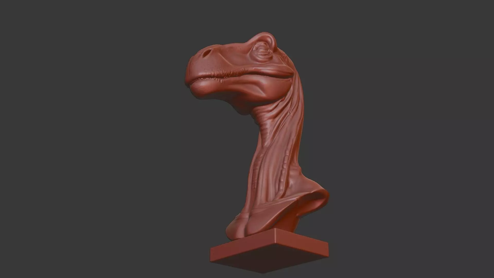 Velociraptor Bust 3D Model - STL Printable Dinosaur 3D print model_6