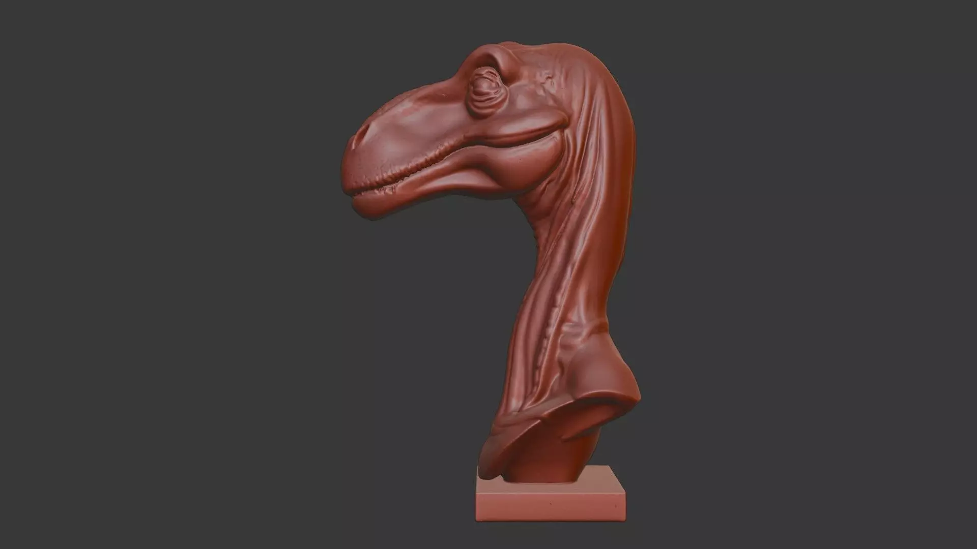 Velociraptor Bust 3D Model - STL Printable Dinosaur 3D print model_2