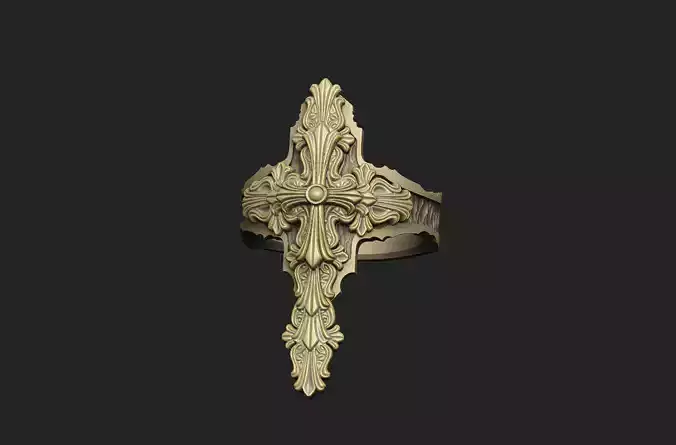 the cross ring design catholic baroque queen royal luxury