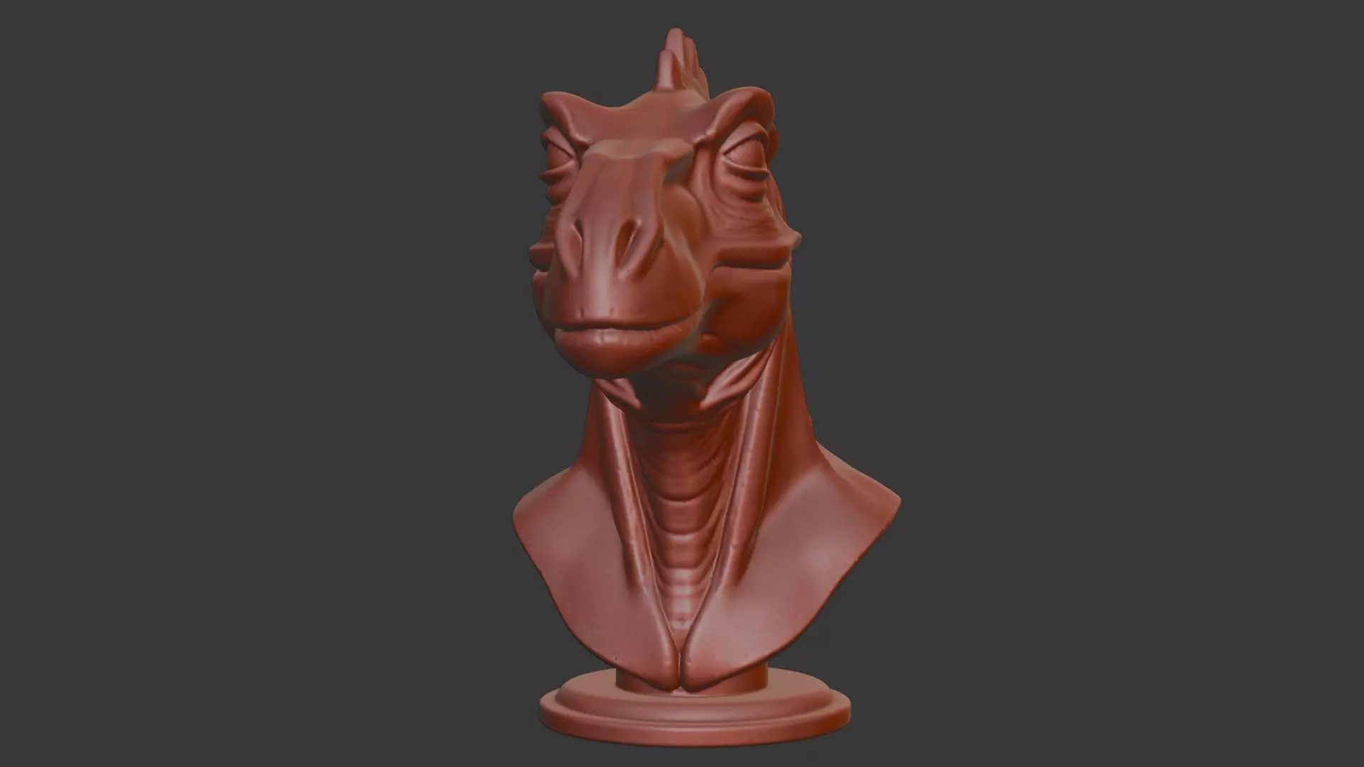 Ceratosaurus Bust 3D Model - STL Printable Dinosaur 3D print model_7