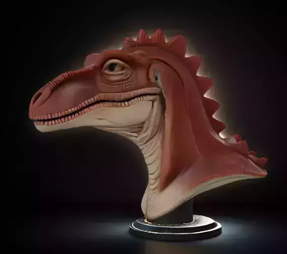 Ceratosaurus Bust 3D Model - STL Printable Dinosaur