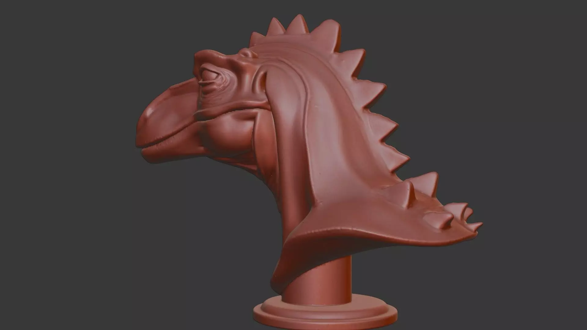 Ceratosaurus Bust 3D Model - STL Printable Dinosaur 3D print model_4