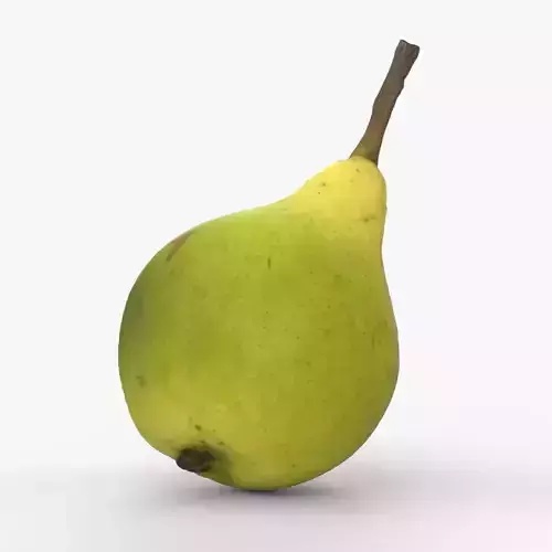 Photorealistic 3D scan of ripe pear