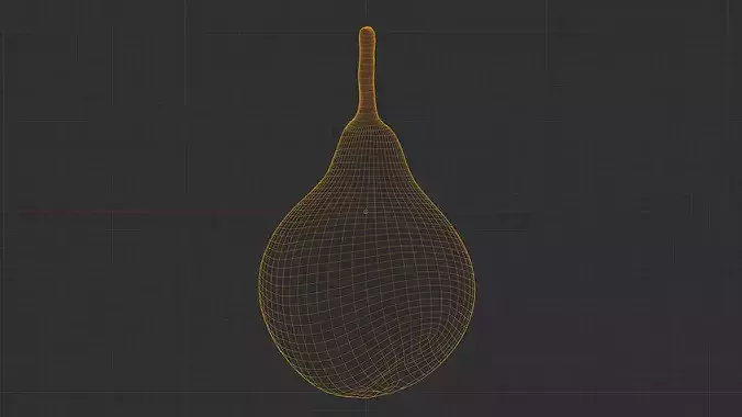 Photorealistic 3D scan of ripe pear Low-poly 3D model 4